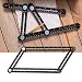 Gledto Multi Angle Construction Ruler - Aluminum Alloy Template Measuring Layout Tool for Craftsmen, Builders, Woodworking, DIY, Black