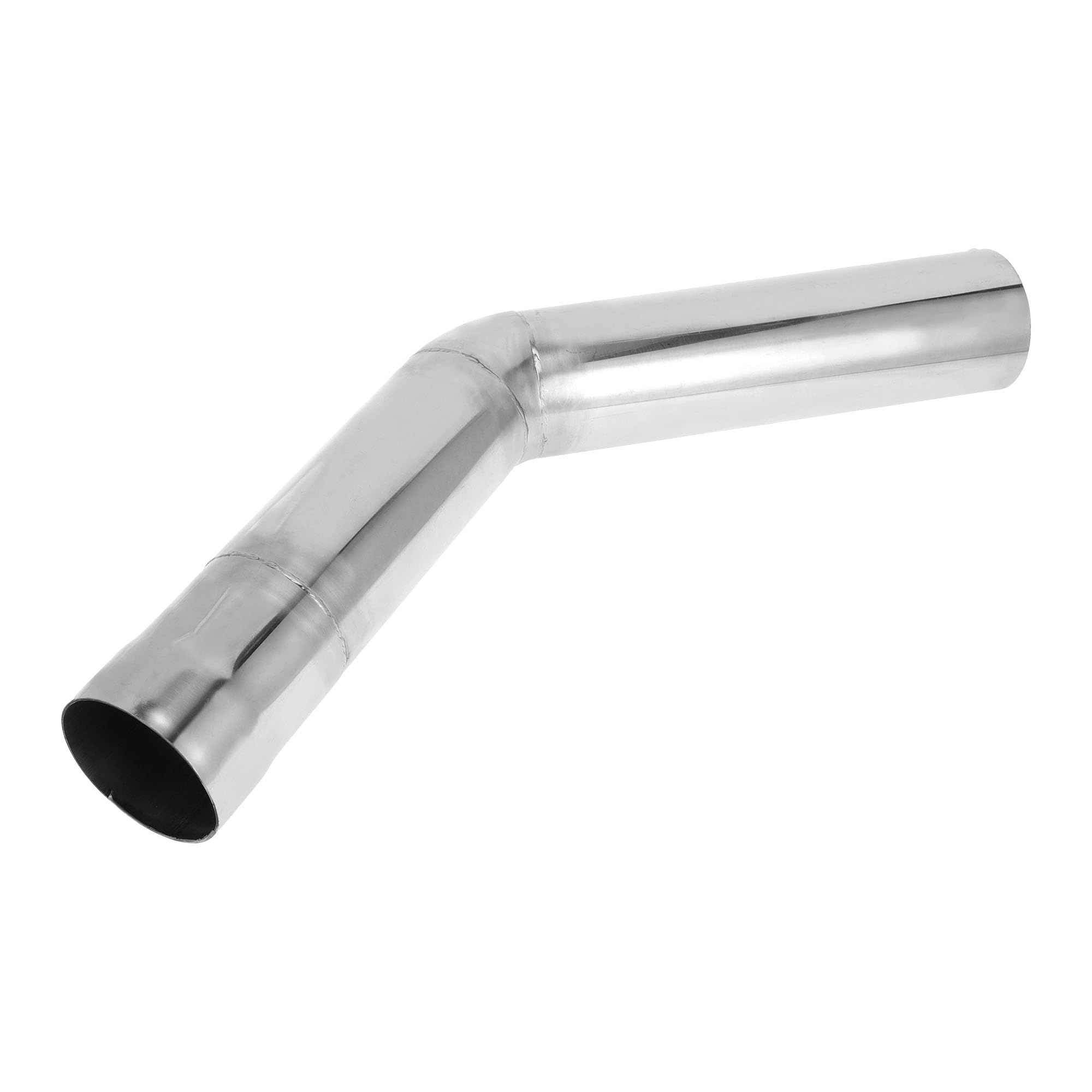 Motoforti Tubo De Escape De Mandril De 45 Grados 1Pc T304 Plateado