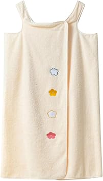 Terry Cloth Bath Towel for Women 100% Cotton Spa Towel Wrap Robe with Shoulder Straps and Snaps for ShowerSize80135cm/31.553in,ColorBeige Pink
