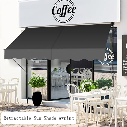 Store rétractable en tissu polyester PU pergola pour balcon
