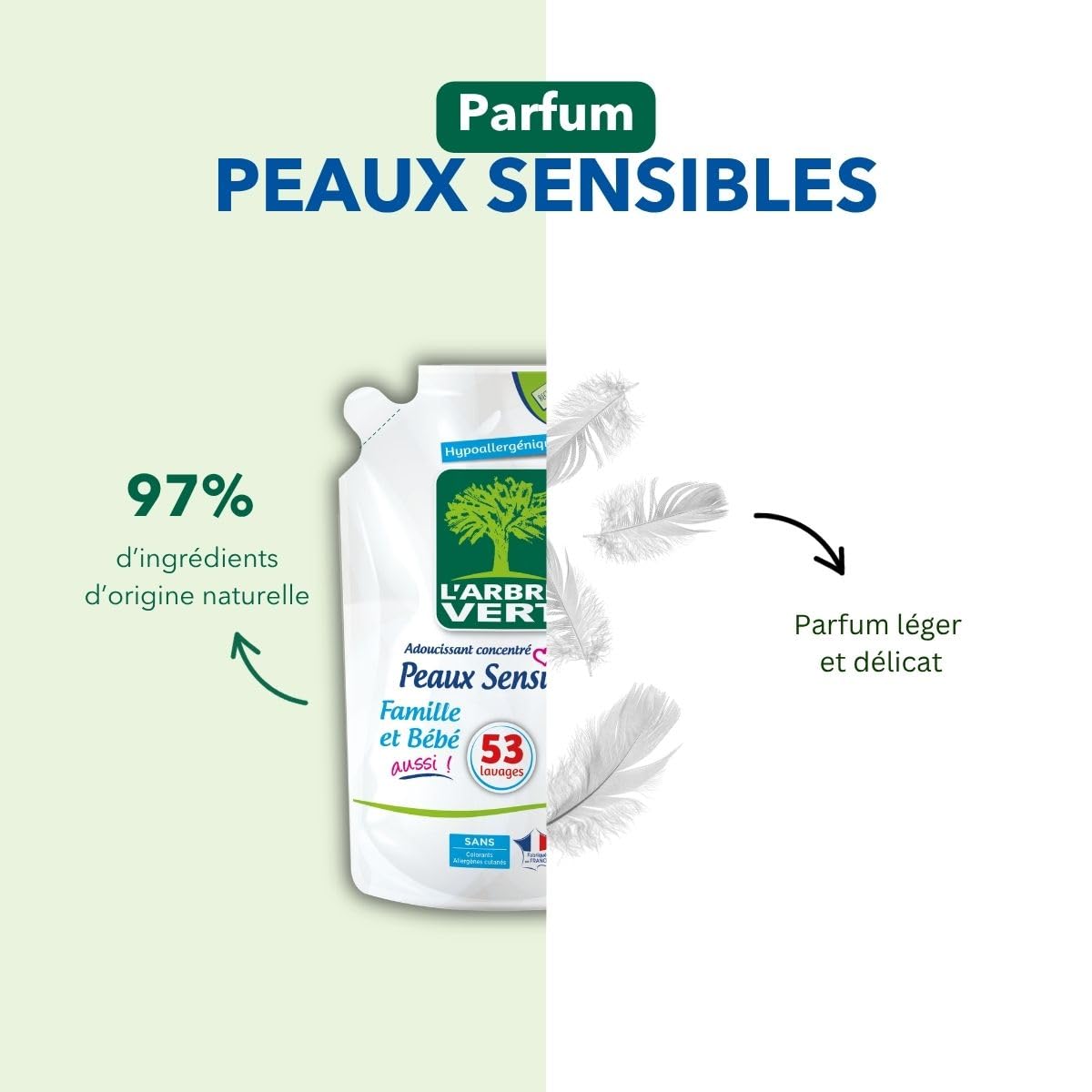 L'arbre Vert Płyn do płukania Sensitive skin 800ml