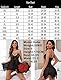Avidlove Dessous Damen Nachthemd Sexy Unterwäsche Spitze Babydoll Elegant Negligee Curvy Kleid Mesh Body Kurz Reizwäsche Schwarz L