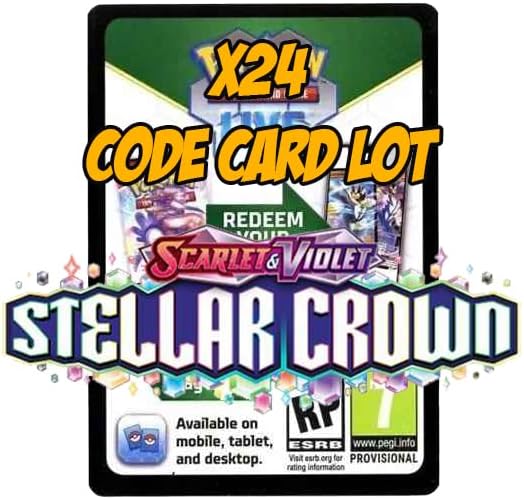 Pokemon Stellar Crown Code Cards x24 – Redeamable on TCG Live