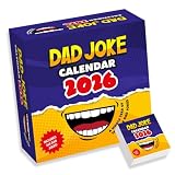Calendario da scrivania 2026 con scritta "Dad Jokes Jokes Funny Daily Joke Gift for him Birthday", divertente e umoristico a strappo, con supporto UK (2026)