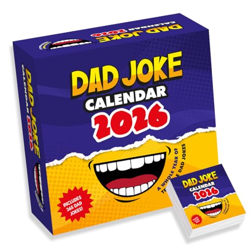 Dad Jokes Desk Calendar - Secret Santa Gift for Dad - Stocking Filler For Dad - Funny Daily Joke Gift for him Birthday, Fun Humorous Tear Off Daily Page with Stand UK (2026)