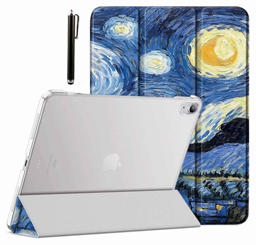 Image of ProElite Cover for Apple iPad (A16) 11th /10th Generation (2025 /2022) Cover Case, Transparent Smart case for iPad 11th /10th Gen 2025 /2022 (Supports Auto Sleep Wake) with Stylus Pen, Starry Night