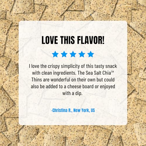 Image of Every Body Eat Snack Cracker Thins, Sea Salt Chia - Gluten Free, Vegan, Dairy Free, and Seed Oil Free, 4oz