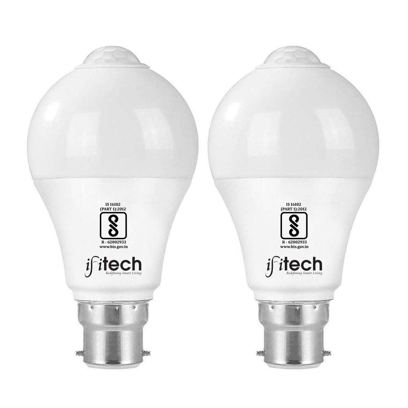 IFITech 5W Motion Sensor LED Bulb - Auto On/OFF | Ideal for Home and office - On demand Light, Cool White - 2 Unit