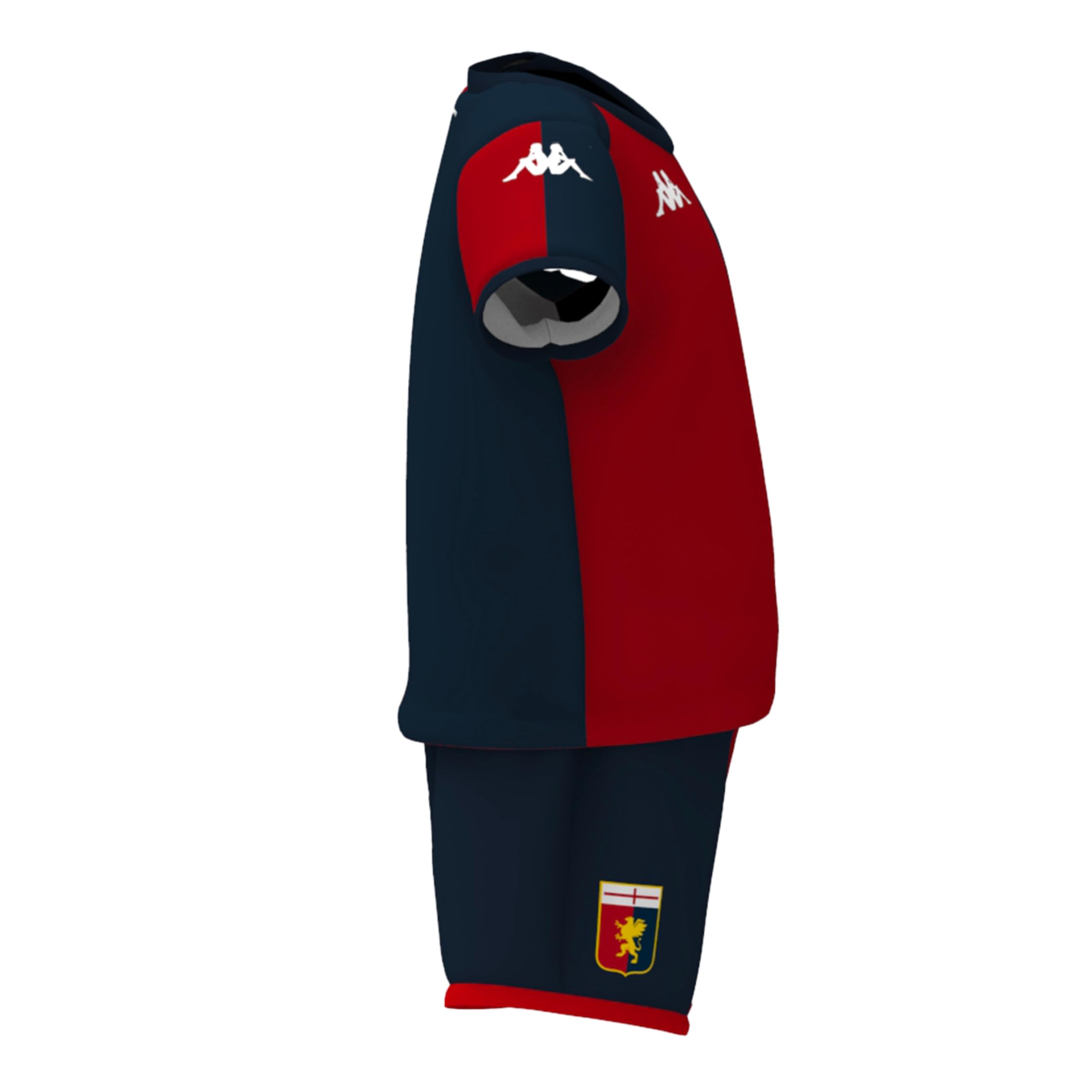 Kappa Completo Kit Neonato Maglia Gara Home Ufficiale Genoa FC 2024/25 Personalizzabile Messias Jr Pinamonti Gollini Vitinha