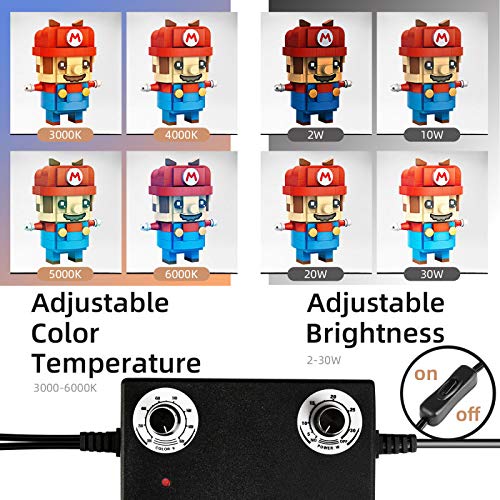 Amzdeal Photo Light Box 16\"/40cm Folding Photo Box Adjustable Color Temperature&Brightness Light Box Photography Portable Photo Booth with 160 LED Studio Lights & 4 Backdrops for Photoshoot - Thumbnail 2