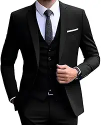 Terno Microfibra Preto Slim Italiano Blazer e Calça