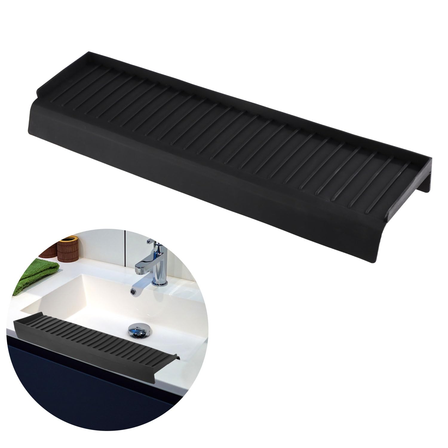 Paraspruzzi Per Lavello In Silicone 50x4x10 Cm – Ventose Forti, Per Cucina E Bagno
