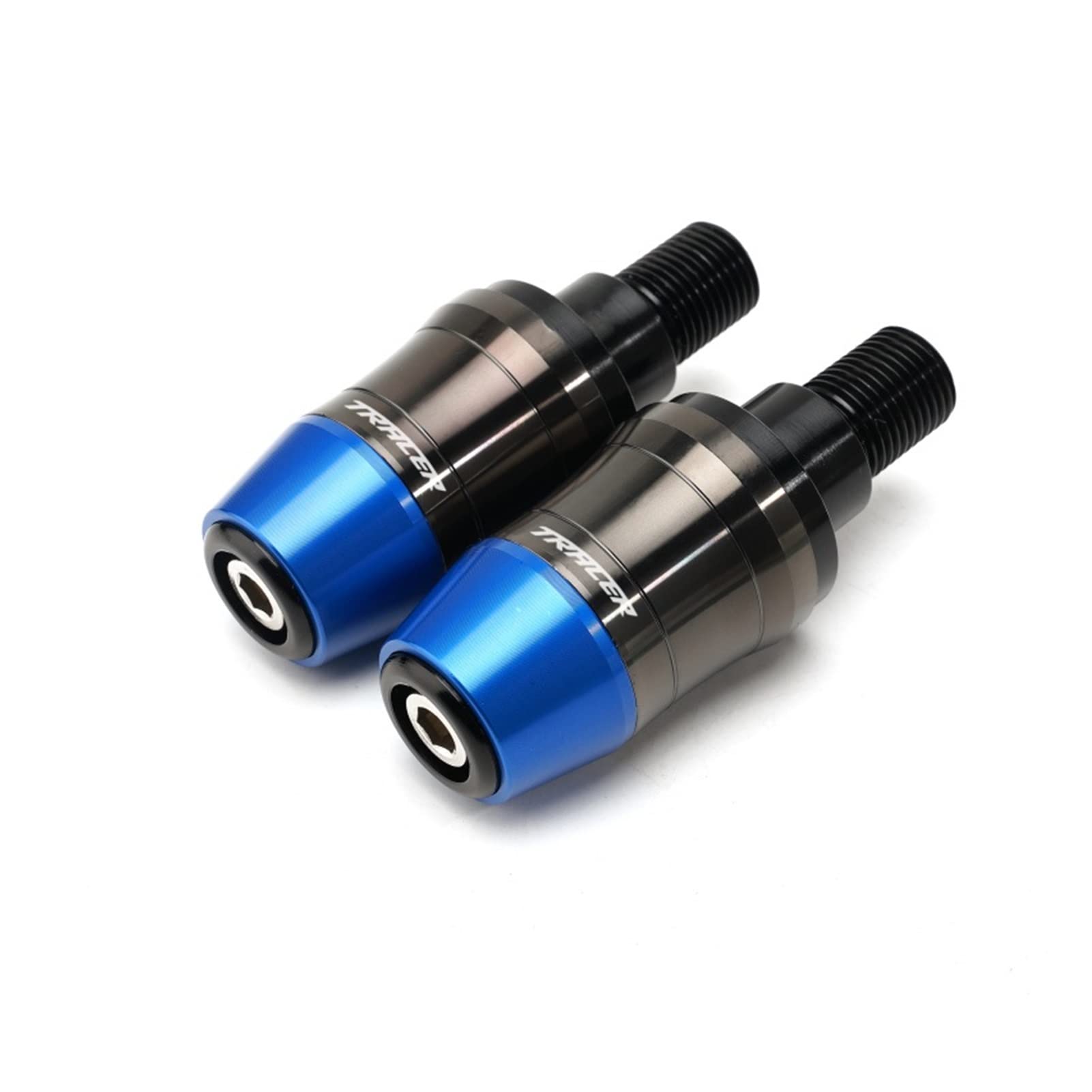 Extremos de Barra de Aluminio CNC Azul para Manillar de Moto MT07 14-20
