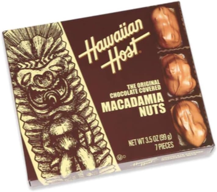 ハワイアンホースト マカダミアナッツチョコTIKIスクエア 1箱7粒99g