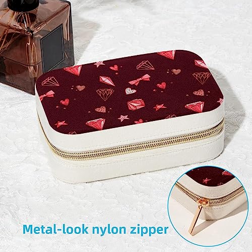 Boîte à bijoux de voyage portable pour bagues et colliers chic