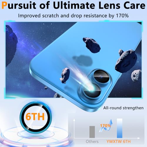 Image of Lensarmor Ultramarine iPhone 16 /16 Plus Camera Lens Protector - 9H Tempered Glass, Scratch Resistant, Flash Friendly, Premium Protection