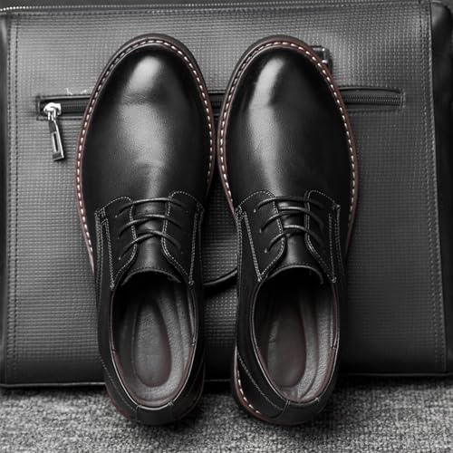 MWX Men's Dress Oxford Shoes Lace Up Formal Oxford Classic Round Toe Casual Shoes4