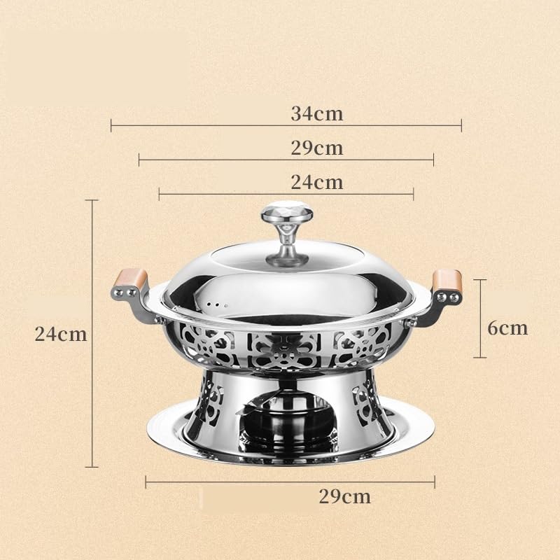 Scaldavivande for Buffet Tondo in Acciaio Inox