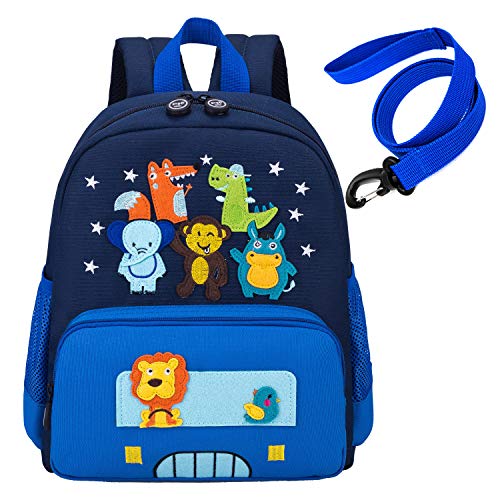 Willikiva Mochila infantil 3D fofa com desenho de zoológico para meninos e meninas, One Size, Clássico