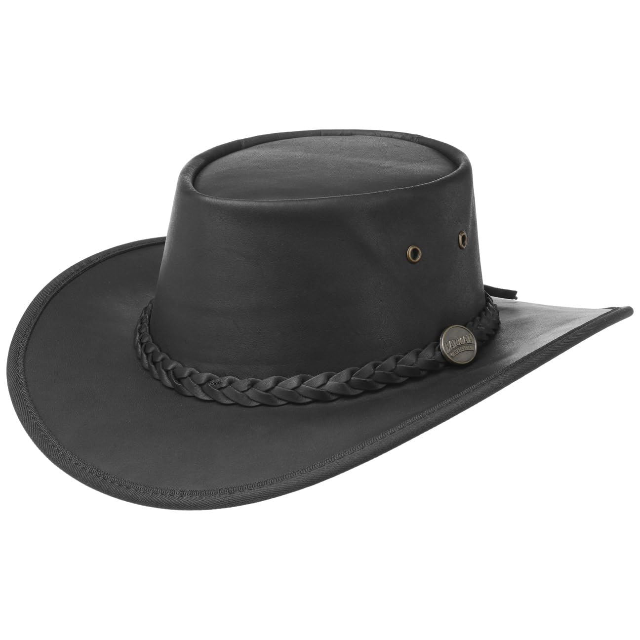 Barmah Squashy Outback Cappello Uomo - Made in Australia Pelle Stockman con Fascia Pelle, pistagna Estate/Inverno Primavera Estate Autunno Inverno