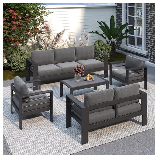 Modern Aluminum Patio Furniture Set for Outdoors