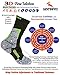 Men's Breathable Hiking Work Boot Socks w/Anti-Stress Moisture Wicking Germanium & Coolmax Fiber Lite-Compression 1/2 pr (Medium-Large, 1 Olive + 1 Dark Grey)