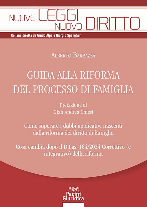  Guida alla riforma del processo di famiglia. Come superare i dubbi applicativi nascenti dalla riforma del diritto di famiglia. Cosa cambia nuovamente dopo il D. Lgs. 164/2024 correttivo (e integra...