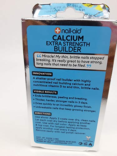 NAIL-AID Calcium Extra Strength Builder Hardener 0.55 Fluid Ounce - Thumbnail 2