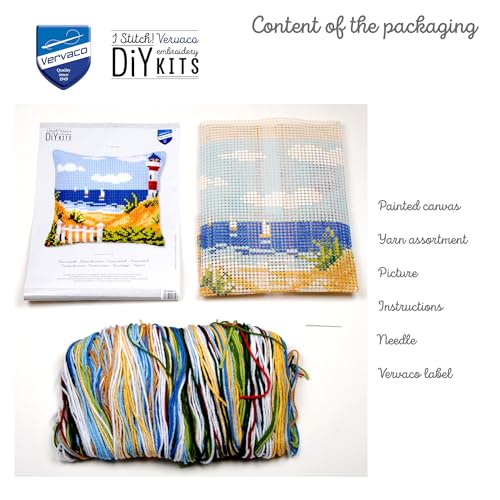 Image of Vervaco Cross Stitch Cushion kit Seascape