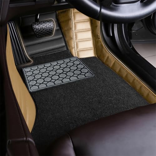 Image of Antiskid Combination 9D Car Mat Full Set for Vinfast VF 7 2026 | Luxury Leather Dual-Stitch Full Set 9D Car Floor Mat || 100% Waterproof & Washable||Color: Black FR-Chamois