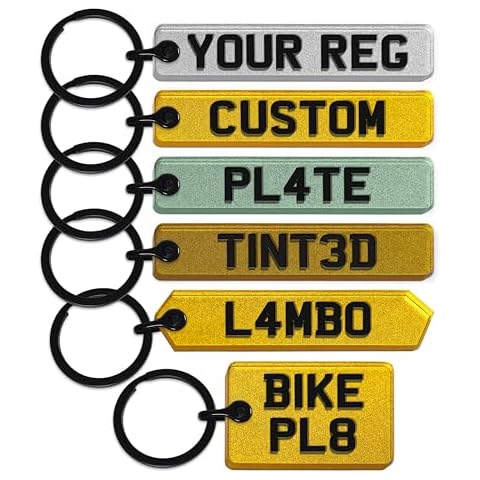 Pixly Personalised Custom Licence Plate Keychain Cover
