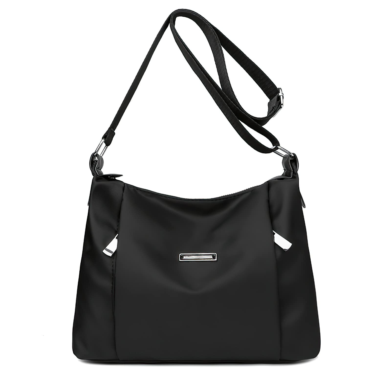 LassZone Multi Pocket Crossbody Bag for Women Tote Waterproof Nylon Purse Hobo Handbags Casual Shoulder Bags Messenger Bag