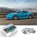 CAFO Juguetes de Rompecabezas para Adultos y niños Azul Porsche Sports Car Mini 1000 Pcs Rompecabezas de Papel