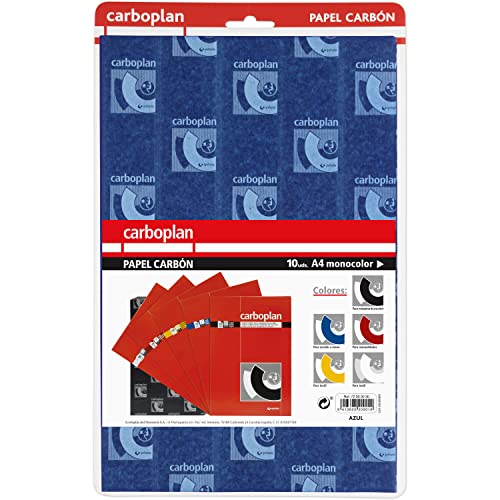 Grafoplás | Pack 10 Papel Copia | Azul | 21x33cm | Para hacer Copias Escritas A Mano