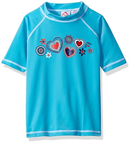 Image of Kanu Surf Girls' Karlie Rash Guard UPF 50+ Sun Protection Short Sleeve Swim Shirt