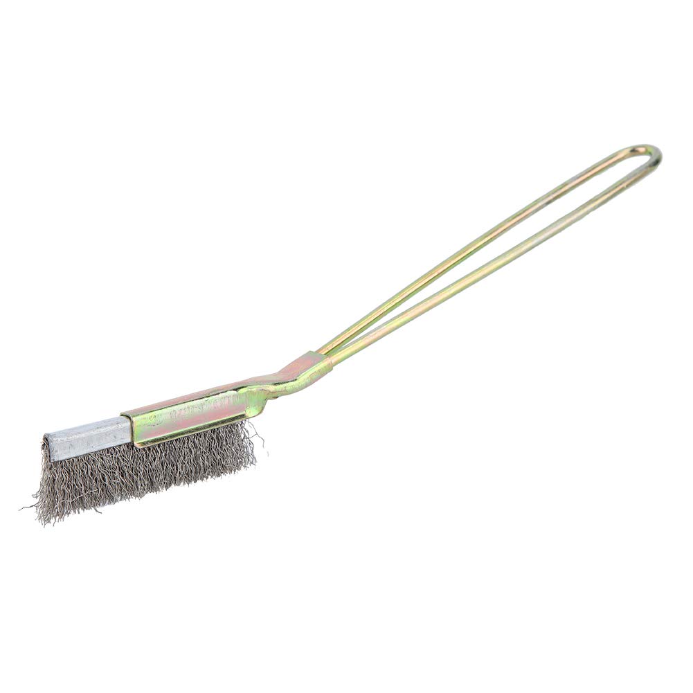 Curved/Straight Head Steel Soft Bonsai Brush - Garden Cleaning Tool - Perfect For Gentle And Effective Cleaning Of Bonsai Trees And Plants (Straight Head
