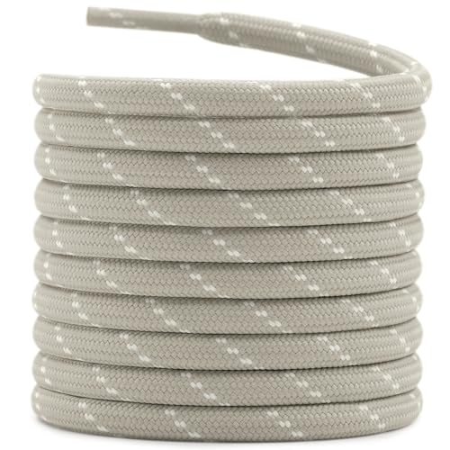 Image of DELELE 2 Pair Thick Round Climbing Shoelaces Hiking Shoe Laces Boot Laces