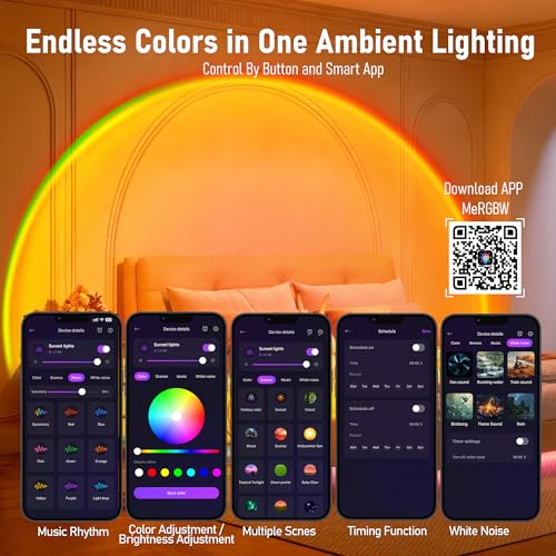 XEBKOR Astronaut Sunset Lamp Projector – 720° Rotating RGB with App & Music Sync — view 4