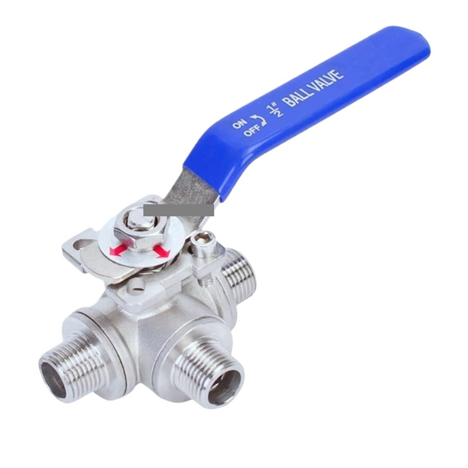 ZGPOSQKZSC 3/4" BSP Male Thread 3 Way Ball Valve Stainless Steel 304 Valve Handle Ball Valves T Port