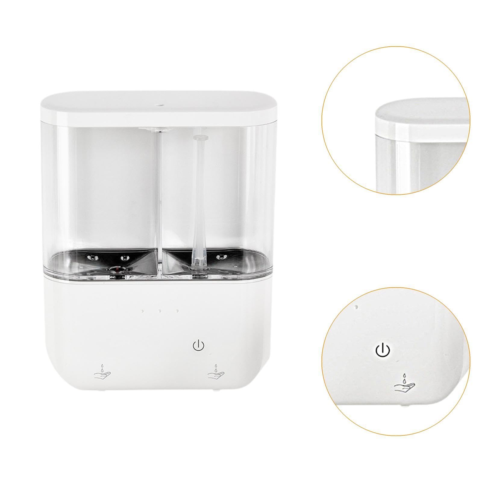 Dispenser automatico di sapone a 2 camere, ricaricabile, senza contatto, montaggio a parete, per casa, cucina, ufficio, liquido e liquido