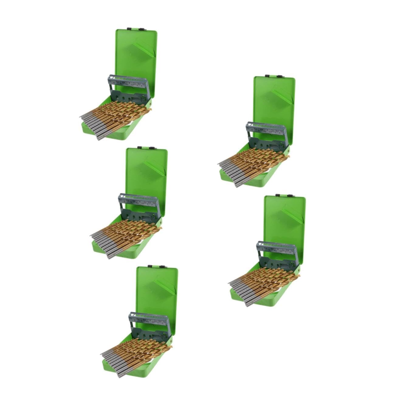 UKCOCO 5juegos Brocas De Alta Para Metal y Acero Compatible Taladros Eléctricos Almacenamiento Caja Para y Taller