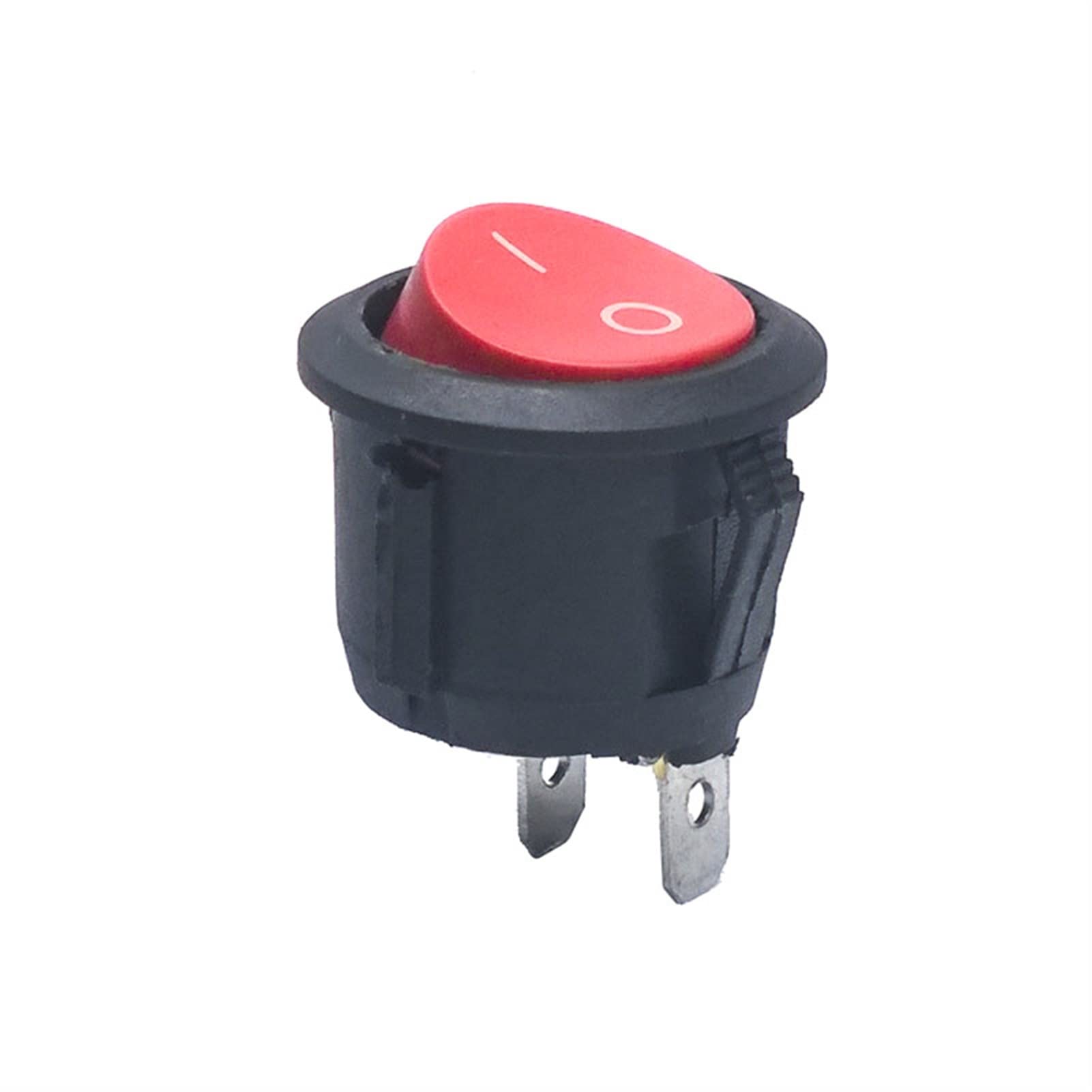 Interrupteur à bascule KCD1-105 SPST bouton rond rouge 50 pièces