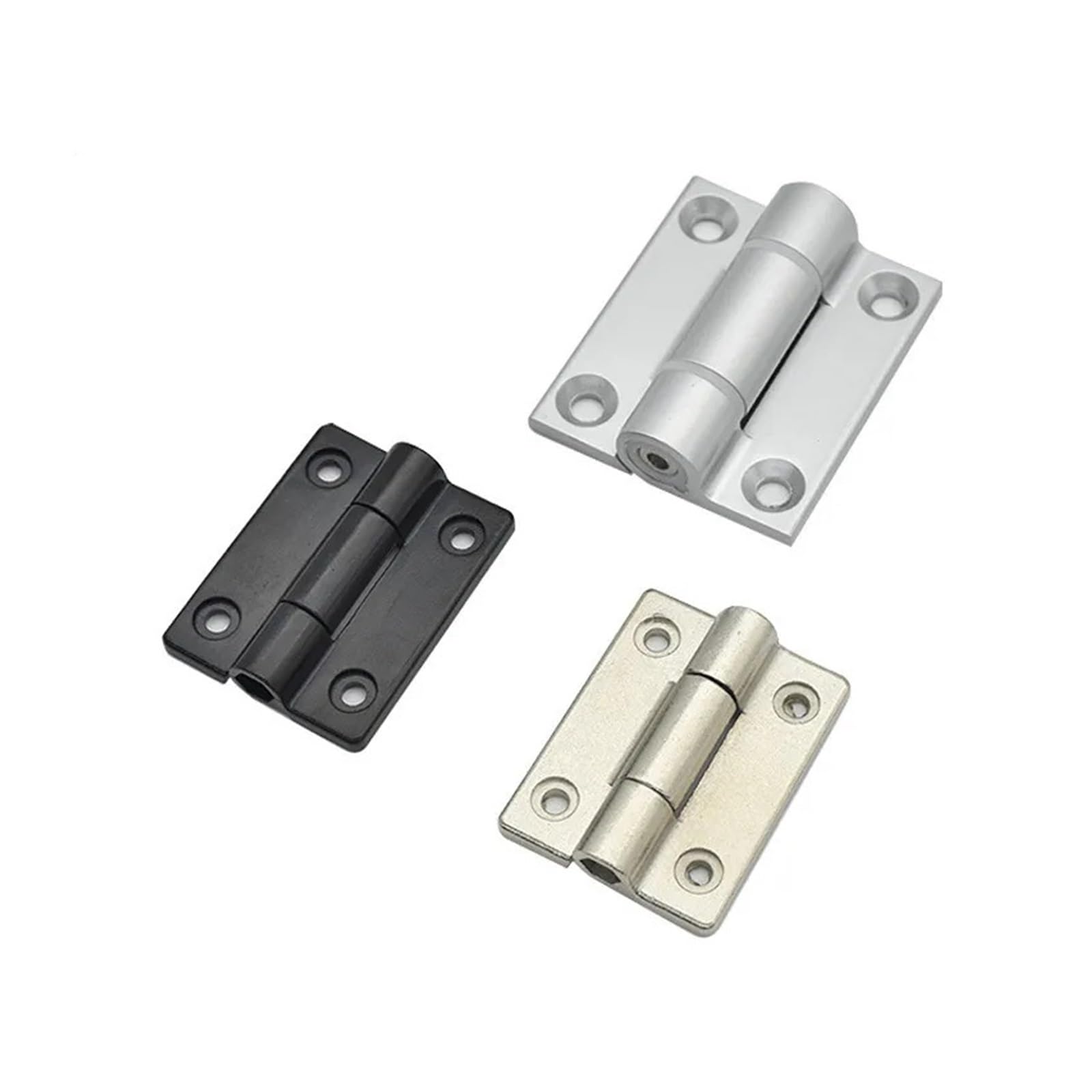 ELZNSQQK 1PCS Clamshell Folding Door Torsion Damping Plastic And Zinc alloy Hinges Adjustable Stop Positioning Torque Buffer Hinge(XK525-26XB)