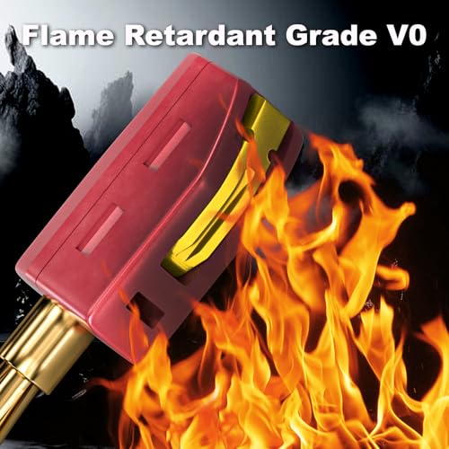 Cleqee 4mm Bananenstecker Hochstrom-Schnellanschluss vergoldet 10 Stück Bananenstecker 32A Fünf Farben