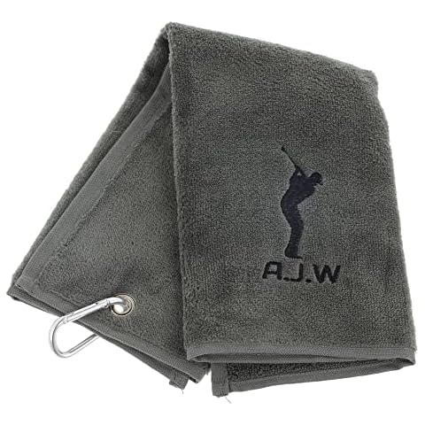 Personalised Luxury Golf Towel with Carabiner Cover