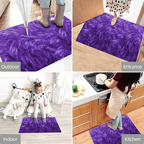 Purple Doormat, Indoor Outdoor Doormats, Durable Welcome Mat, Mesh Dirt Mud Trapper, Non Slip Rugs For Entryway, 24"X 16" #TOP6