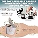 SEAL POD Refillable Coffee Capsules – Stainless Steel Reusable Capsules Compatible with Nespresso Line Coffee Machines- Eco-Friendly Refillable Pods – Pack of 1 Coffee Pod, 100 Lids