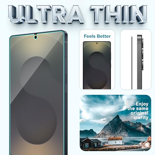 Image of ArmourPro Borderless Tempered Glass for Samsung Galaxy S25 Ultra, Pack of 2 Clear Screen Protector with Anti-Dust Speaker Mesh, 9H Anti-Scratch, HD Clarity, Case Friendly, Easy Installation Kit