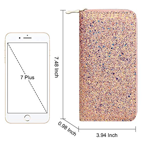 Kukoo Glitter Wallet For Women Shiny Long Phone Clutch Purse Ladies Card Holder #TOP2