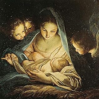 Museums & Galleries Pack of 8 Religious Charity Christmas Cards (SBEMAHX895) from Holy Night - 8 Artistic Cards of 1 Design - Sold in Support of MacMillan Cancer Support
